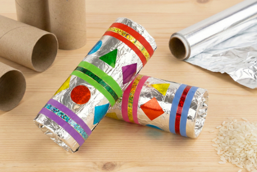 maracas arroz aluminio tubo DIY niños - Actividades de despertar musical para los niños - 10doigts.fr - 2