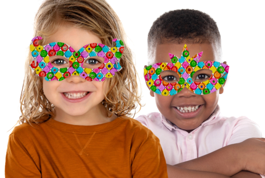 máscara arlequín carnaval niños actividad fácil - Actividades manuales Carnaval, Martes de Carnaval - 10doigts.fr - 2