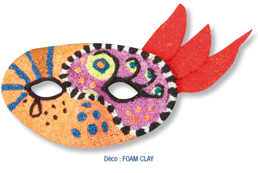 Decorated Wolf with FOAM CLAY - 0 - Carnival, Mardi Gras Crafts - 10doigts.com - Carnival, Mardi Gras Crafts - 10doigts.fr