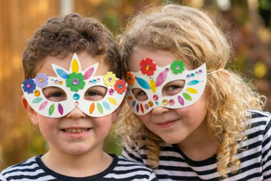 máscara DIY carnaval niños - Actividades manuales Carnaval, Martes de Carnaval - 10doigts.fr