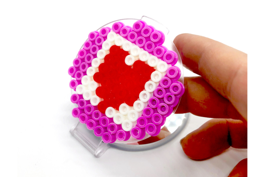 espejo abalorios hama - Actividades manuales de perlas fusionadas para trabajar en su precisión y su imaginación - 10doigts.fr - 2