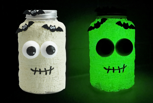 actividad de momia con vendas de yeso Halloween DIY - Actividades manuales Halloween - 10doigts.fr