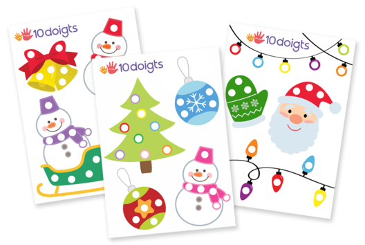 motivos para estampar navidad - Actividades manuales bricolajes de Navidad - 10doigts.fr - 2