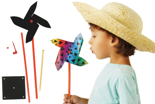 Molino de viento en carta de rascar - Actividades manuales arcoíris: tutoriales creativos multicolores para todas las edades - 10doigts.fr