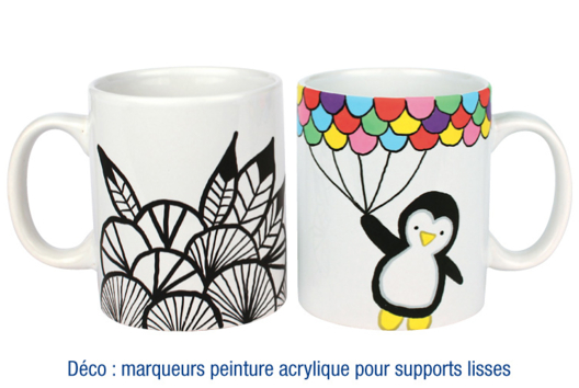 Taza de porcelana blanca - Manualidades día de la madre - 10doigts.fr