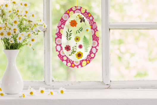 huevo de Pascua flores secas - Actividades manuales DIY Pascua - 10doigts.fr - 2