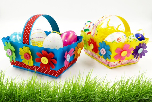 cesta de Pascua con huevos actividad para niños - Actividades manuales DIY Pascua - 10doigts.fr