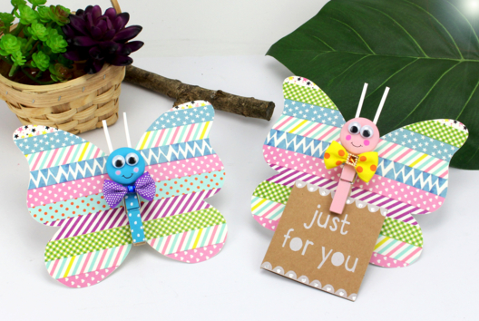 mariposa de papel actividades niños imán memo - Manualidades día de la madre - 10doigts.fr