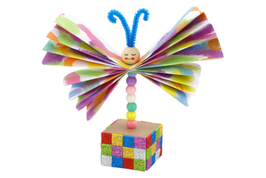 Butterfly on Base - 3 - Animal Crafts: Our Creative Ideas for Children - 10doigts.com - Animal Crafts: Our Creative Ideas for Children - 10doigts.fr - 2