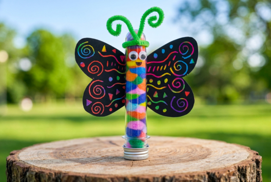 DIY Pom-Pom and Scratch Card Butterfly for Kids - Animal Crafts: Our Creative Ideas for Children - 10doigts.fr