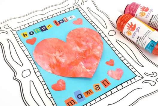 Peinture propre cœur - 1 - Mother's Day Crafts - 10doigts.com - Mother's Day Crafts - 10doigts.fr