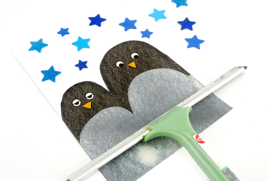 Raclette Painting: Penguin - 1 - Kids Crafts Winter - 10doigts.com - Kids Crafts Winter - 10doigts.fr