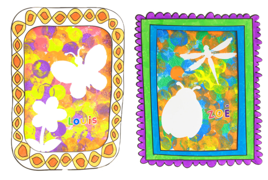 peinture silhouette printemps - Spring Crafts - 10doigts.fr