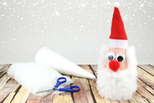 padre noël barba suave - Actividades manuales de Navidad - 10doigts.fr