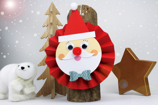 Cute Round Paper Santa Claus - 1 - Christmas Character Crafts - 10doigts.com - Christmas Character Crafts - 10doigts.fr