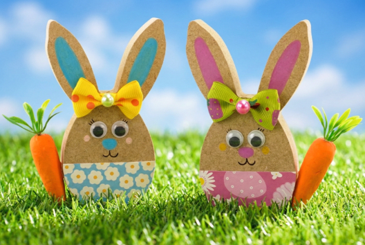 Lapin de Pâques en bois - 1 - DIY Easter Crafts - 10doigts.com - DIY Easter Crafts - 10doigts.fr