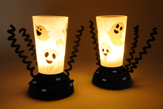 Linterna fantasma - Actividades manuales Halloween - 10doigts.fr