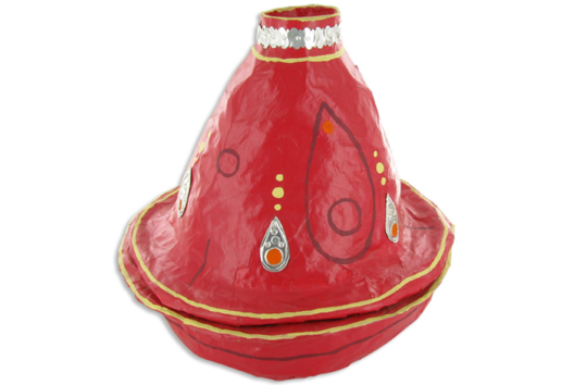 Paper Mâché Tagine Dish - 0 - DIY Home Decor Crafts - 10doigts.com - Handicrafts Home Decor DIY - 10doigts.fr