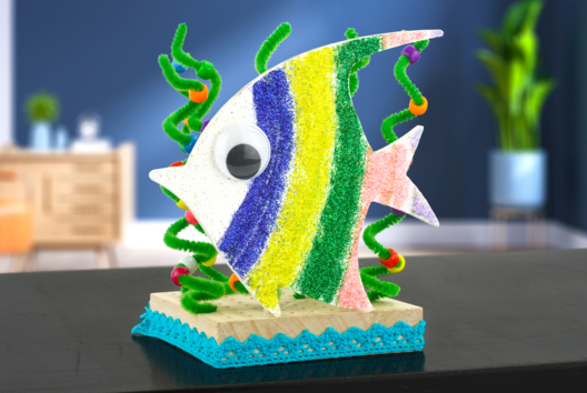 Timothée the Glitter Fish - 1 - Ocean Crafts: Dive into a Creative and Sensory World - 10doigts.com - Ocean Crafts: Dive into a Creative and Sensory World - 10doigts.fr