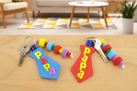 llavero corbata día del padre regalo - Manualidades día del padre - 10doigts.fr