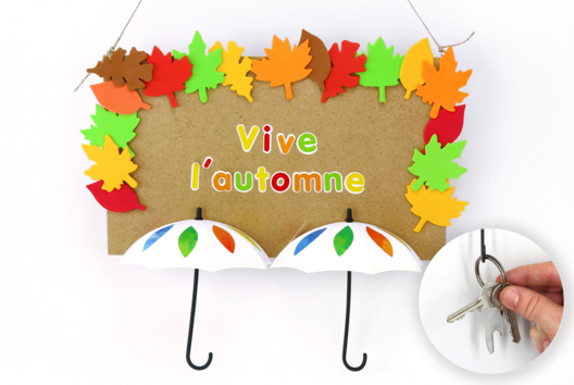 Autumn Wall Key Holder - 1 - Autumn Crafts - 10doigts.com - Autumn Crafts - 10doigts.fr