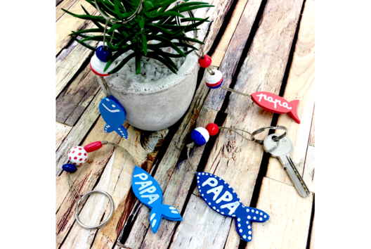 Llavero pez papá - Manualidades día del padre - 10doigts.fr