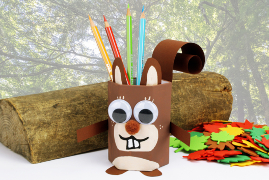 portalápices ardilla - Actividades manuales Deco casa DIY - 10doigts.fr