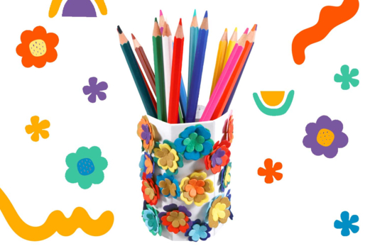 Happy Days Pencil Pot - 1 - Flower Crafts: Creations Inspired by Nature and the Seasons - 10doigts.com - Flower Crafts: Creations Inspired by Nature and the Seasons - 10doigts.fr