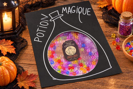Poción de bruja - Manualidades para Halloween - 10doigts.fr