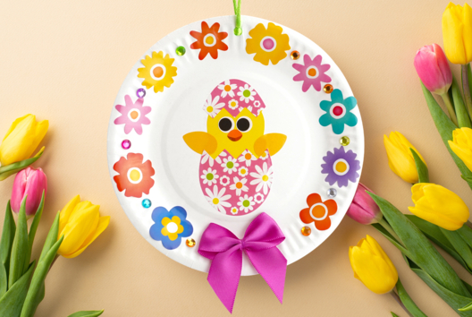 pollo plato Pascua - Actividades manuales DIY Pascua - 10doigts.fr