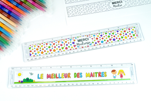 regla regalo fin de año maestra - Manualidades y regalos para maestras, maestros,  niñeras... - 10doigts.fr - 2