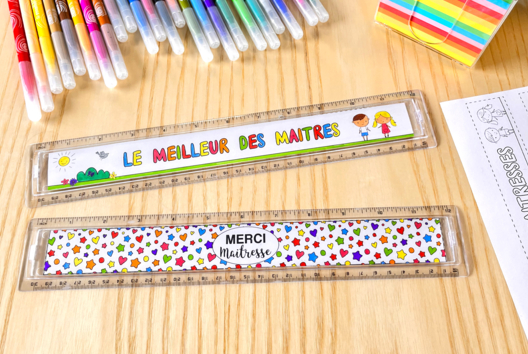 regla personalizar regalo maestra - Manualidades y regalos para maestras, maestros,  niñeras... - 10doigts.fr