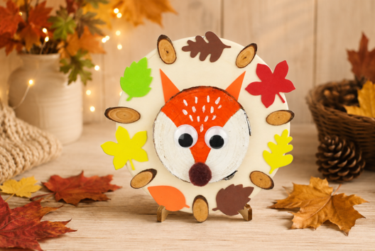 Zorro de Madera Actividad Otoño Niños - Manualidades otoñales - 10doigts.fr