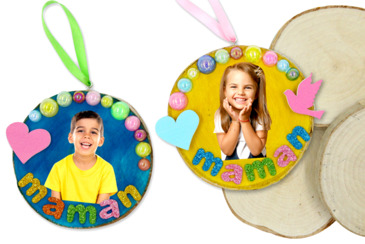 tronco de madera regalo día de las madres niños - Manualidades día de la madre - 10doigts.fr