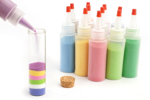 arena de colores botella de vidrio - Actividades manuales animales: nuestras ideas creativas para los niños - 10doigts.fr - 2