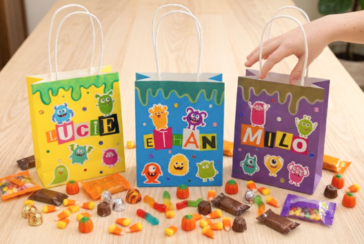 Halloween candy bag to decorate - Halloween Crafts - 10doigts.fr