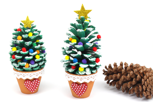 árbol de navidad piña actividad niño - Actividades manuales mesas de fiestas - 10doigts.fr - 2