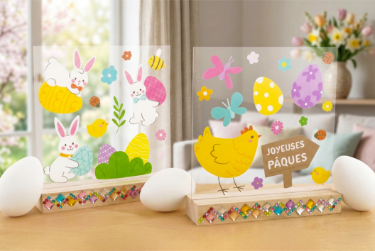 Easter Scene with Stickers - 1 - DIY Easter Crafts - 10doigts.com - DIY Easter Crafts - 10doigts.fr