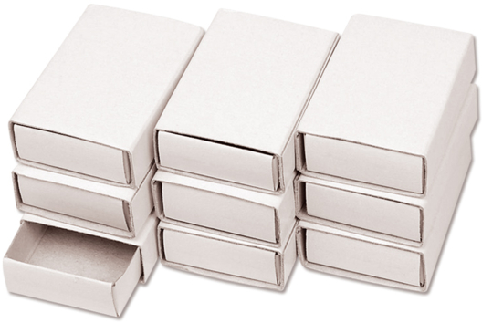 Set de 10 cajas de cerillas de cartón blanco - Actividades manuales Halloween - 10doigts.fr - 2