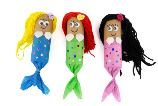 Mermaids with Cardboard Tubes - 2 - Ocean Crafts: Dive into a Creative and Sensory World - 10doigts.com - Ocean Crafts: Dive into a Creative and Sensory World - 10doigts.fr - 2