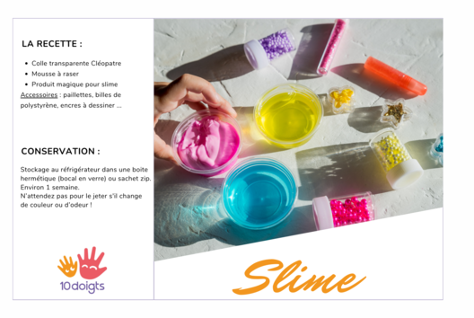 ¿slime cómo hacer? - Actividades manuales de modelado - 10doigts.fr - 2