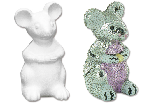 Ratón de purpurina - Actividades manuales con lentejuelas - 10doigts.fr