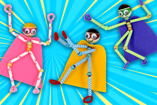 super héroe limpiapipas paja actividad niño - Actividades manuales Carnaval, Martes de Carnaval - 10doigts.fr