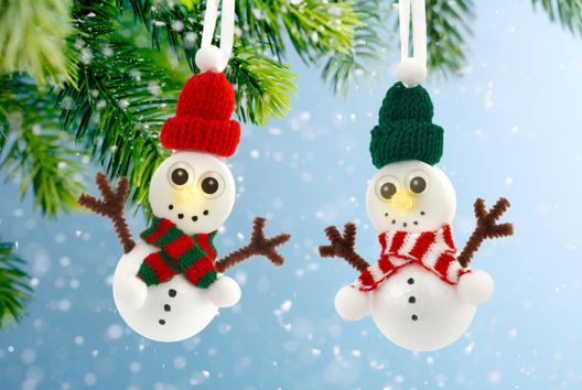 Light-Up Snowman for the Christmas Tree - 1 - Christmas Crafts - 10doigts.com - Christmas Crafts - 10doigts.fr