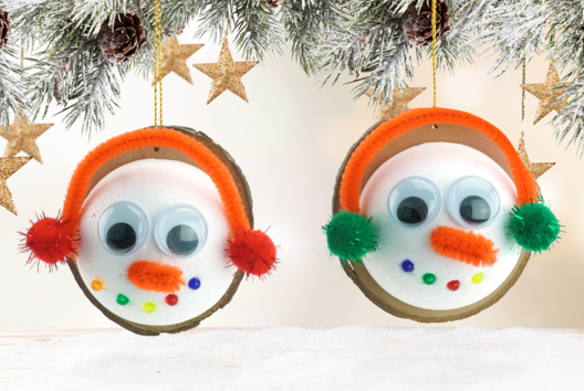 Suspensión Árbol de Navidad Muñeco de Nieve - Actividades manuales bricolajes de Navidad - 10doigts.fr