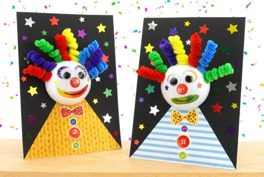 cuadro payaso DIY actividad niños carnaval - Actividades manuales Carnaval, Martes de Carnaval - 10doigts.fr