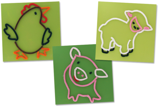 Caterpillar Canvas - 1 - Craft Activities for Boards - 10doigts.com - Manual Activities - Create and Decorate Large Format Boards - 10doigts.fr - 2