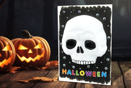 Cuadro Halloween Niños Calavera - Actividades manuales Halloween - 10doigts.fr