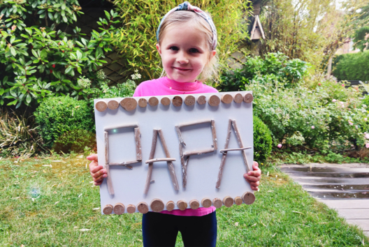 cuadro papá madera flotante día del padre regalo - Manualidades día del padre - 10doigts.fr