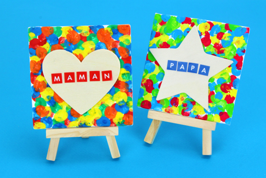 Lienzo Pintura para Dedos El Día del Padre - Actividades manuales de pintura: creaciones para todas las edades y todos los deseos - 10doigts.fr - 2